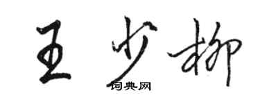 骆恒光王少柳行书个性签名怎么写