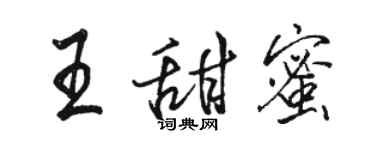 骆恒光王甜蜜行书个性签名怎么写