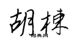 王正良胡栋行书个性签名怎么写