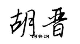 王正良胡晋行书个性签名怎么写