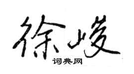 王正良徐峻行书个性签名怎么写