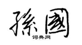 王正良孙国行书个性签名怎么写