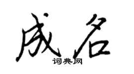 王正良成名行书个性签名怎么写