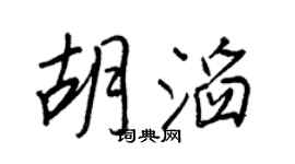 王正良胡滔行书个性签名怎么写