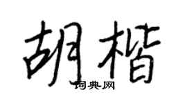 王正良胡楷行书个性签名怎么写