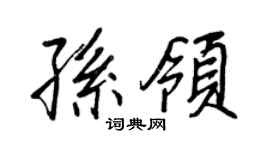 王正良孙领行书个性签名怎么写