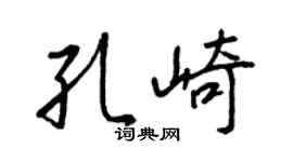 王正良孔崎行书个性签名怎么写