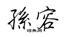 王正良孙容行书个性签名怎么写