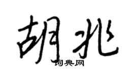 王正良胡兆行书个性签名怎么写