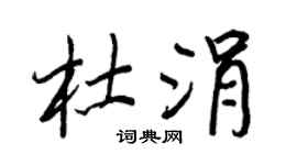 王正良杜涓行书个性签名怎么写