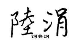 王正良陆涓行书个性签名怎么写