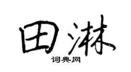 王正良田淋行书个性签名怎么写