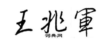 王正良王兆军行书个性签名怎么写