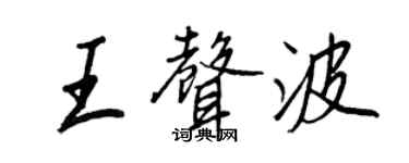 王正良王声波行书个性签名怎么写