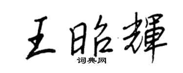 王正良王昭辉行书个性签名怎么写