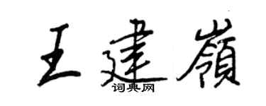 王正良王建岭行书个性签名怎么写