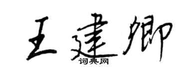 王正良王建卿行书个性签名怎么写