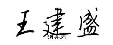 王正良王建盛行书个性签名怎么写