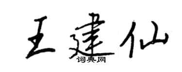 王正良王建仙行书个性签名怎么写