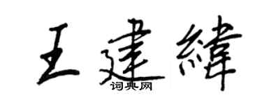 王正良王建纬行书个性签名怎么写