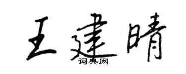 王正良王建晴行书个性签名怎么写