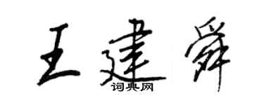 王正良王建舜行书个性签名怎么写