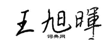 王正良王旭晖行书个性签名怎么写