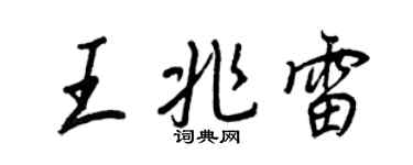 王正良王兆雷行书个性签名怎么写