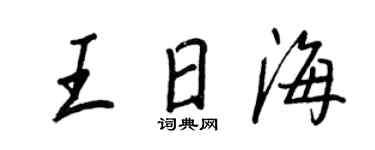 王正良王日海行书个性签名怎么写