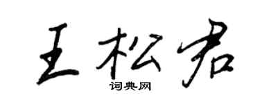 王正良王松君行书个性签名怎么写