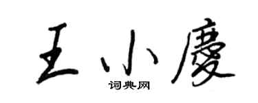 王正良王小庆行书个性签名怎么写