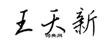 王正良王夭新行书个性签名怎么写