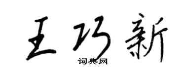 王正良王巧新行书个性签名怎么写