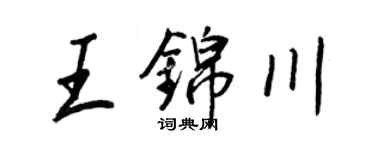 王正良王锦川行书个性签名怎么写