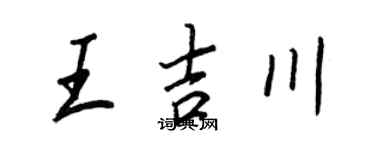 王正良王吉川行书个性签名怎么写