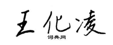 王正良王化凌行书个性签名怎么写