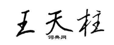 王正良王天柱行书个性签名怎么写