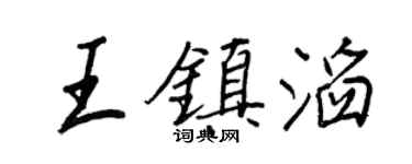 王正良王镇滔行书个性签名怎么写