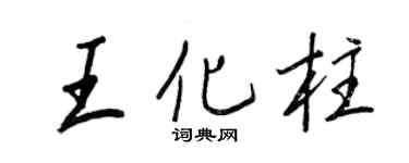 王正良王化柱行书个性签名怎么写