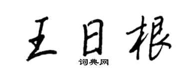 王正良王日根行书个性签名怎么写