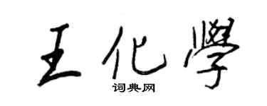 王正良王化学行书个性签名怎么写