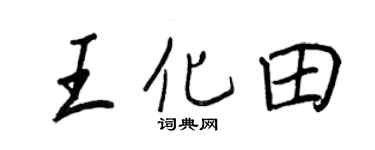 王正良王化田行书个性签名怎么写