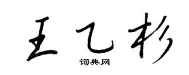 王正良王乙杉行书个性签名怎么写