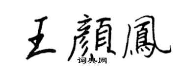 王正良王颜凤行书个性签名怎么写