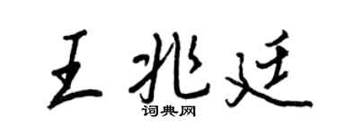 王正良王兆廷行书个性签名怎么写