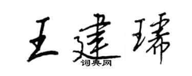 王正良王建琥行书个性签名怎么写