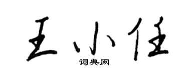 王正良王小任行书个性签名怎么写