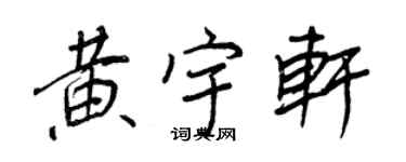 王正良黄宇轩行书个性签名怎么写