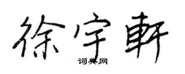 王正良徐宇轩行书个性签名怎么写