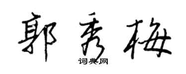 王正良郭秀梅行书个性签名怎么写